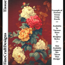 ヴィンテージカラフルスタイルPeonies DM6LFデコップページ 薄葉紙