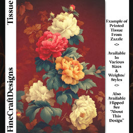 ヴィンテージカラフルスタイルPeonies DM6RFデコップページ 薄葉紙