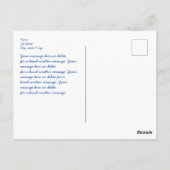 ヴィンテージカラフルスチームトレインアート,名前,メッセージ ポストカード (裏面)