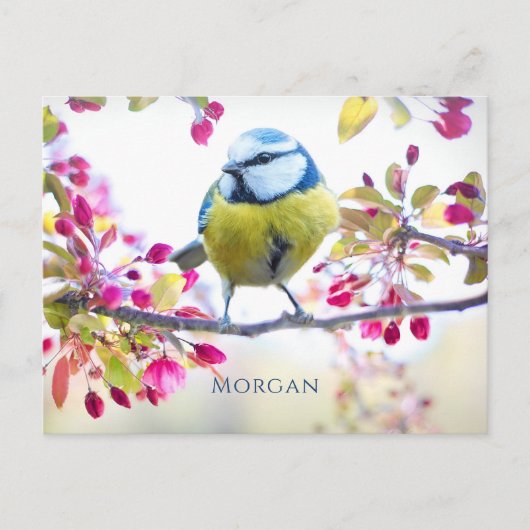 ヴィンテージカラフルスチームトレインアート,名前,メッセージ ポストカード (正面)