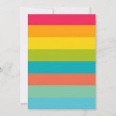 ヴィンテージカラフルタイポグラフィの卒業写真 案内状 (裏面)