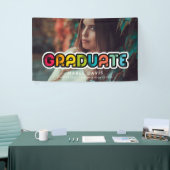 ヴィンテージカラフルタイポグラフィ写真研究科 横断幕 (トレードショー)