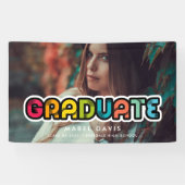 ヴィンテージカラフルタイポグラフィ写真研究科 横断幕 (横)