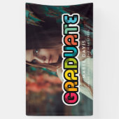 ヴィンテージカラフルタイポグラフィ写真研究科 横断幕 (縦)