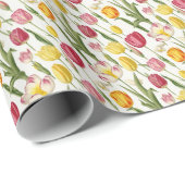 ヴィンテージカラフルチューリップ ラッピングペーパー (ロールコーナー)