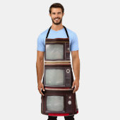 ヴィンテージカラフルテレビ、コーヒーショップ。 エプロン (着用した状態)