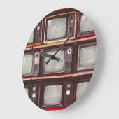 ヴィンテージカラフルテレビ、コーヒーショップ。 ラージ壁時計 (傾斜)