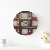 ヴィンテージカラフルテレビ、コーヒーショップ。 ラージ壁時計 (ホーム)