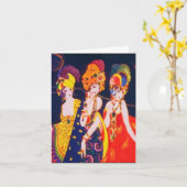 ヴィンテージカラフルデコジュエリー カード (黄色い花)