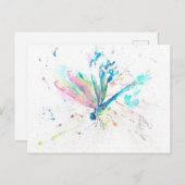 ヴィンテージカラフルトンボ |クリスマスの贈り物  案内ポストカード (正面/裏面)