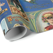 ヴィンテージカラフルハロウィーンカードコラージュ ラッピングペーパー (ロールコーナー)