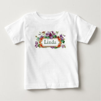 ヴィンテージカラフルバイオレットベビー ベビーTシャツ