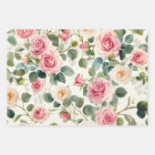 ヴィンテージカラフルバラ母の日 ラッピングペーパーシート (正面2)