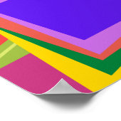 ヴィンテージカラフルパターン抽象芸術 ポスター (角)