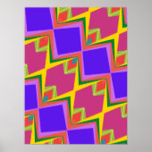 ヴィンテージカラフルパターン抽象芸術 ポスター (正面)