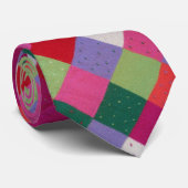 ヴィンテージカラフルパッチワーク広場 ネクタイ (ロール)