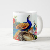 ヴィンテージカラフルピーコック ジャンボコーヒーマグカップ (正面右)