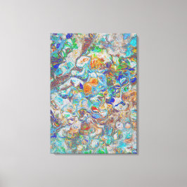 ヴィンテージカラフルファンタジー-自然抽象化 キャンバスプリント