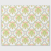 ヴィンテージカラフルフランスのフローラ ラッピングペーパー (フラット)