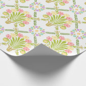 ヴィンテージカラフルフランスのフローラ ラッピングペーパー (角)