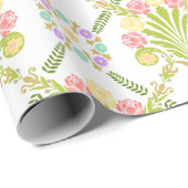 ヴィンテージカラフルフランスのフローラ ラッピングペーパー (ロールコーナー)