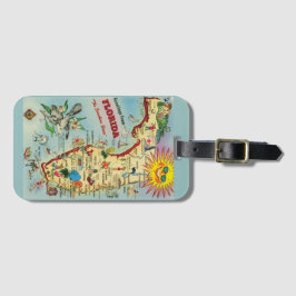 ヴィンテージカラフルフロリダの地図 ラゲッジタグ