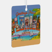 ヴィンテージカラフルフロリダの挨拶 メタルオーナメント (正面右)