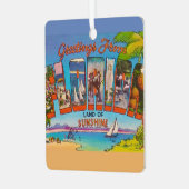 ヴィンテージカラフルフロリダの挨拶 メタルオーナメント (正面左)