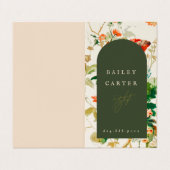 ヴィンテージカラフルフローラアーチ 名刺 (外部フラット)