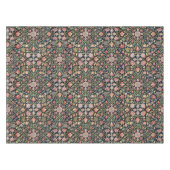 ヴィンテージカラフルフローラインディアンマンダラパターン テーブルクロス (正面(横))