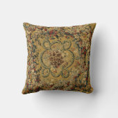 ヴィンテージカラフルフローラカーペットパターン クッション (裏面)