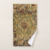 ヴィンテージカラフルフローラカーペットパターン バスタオルセット (ハンドタオル)