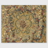 ヴィンテージカラフルフローラカーペットパターン ラッピングペーパー (フラット)