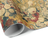 ヴィンテージカラフルフローラカーペットパターン ラッピングペーパー (ロールコーナー)