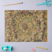 ヴィンテージカラフルフローラカーペットパターン 薄葉紙 (クラフト)