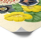 ヴィンテージカラフルフローラブーケリースアートポスター ポスター (角)