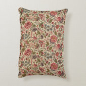 ヴィンテージカラフルフローラプリント アクセントクッション (裏面(縦))
