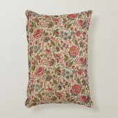 ヴィンテージカラフルフローラプリント アクセントクッション (正面(垂直))