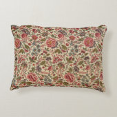 ヴィンテージカラフルフローラプリント アクセントクッション (裏面)
