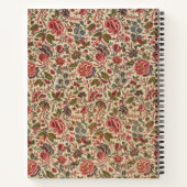 ヴィンテージカラフルフローラプリント ノートブック (裏面)