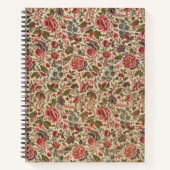 ヴィンテージカラフルフローラプリント ノートブック (正面)