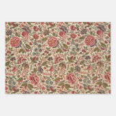 ヴィンテージカラフルフローラプリント ラッピングペーパーシート (正面3)