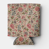 ヴィンテージカラフルフローラプリント 缶クーラー (正面)