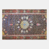ヴィンテージカラフルフローラマンダラペルシャじゅうたん ラッピングペーパーシート (正面3)