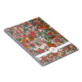 ヴィンテージカラフルフローラモノグラム ノートブック (右側)