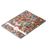 ヴィンテージカラフルフローラモノグラム ノートブック (左側)