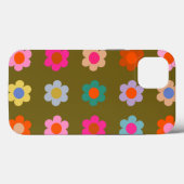 ヴィンテージカラフルフローラ抽象芸術レトロ花 Case-Mate iPhoneケース (裏面 (横))