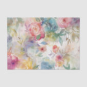 ヴィンテージカラフルフローラ植物模様 薄葉紙 (正面)