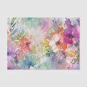 ヴィンテージカラフルフローラ植物水彩 薄葉紙 (正面)