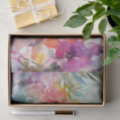 ヴィンテージカラフルフローラ植物水彩 薄葉紙 (ギフト)